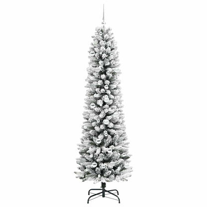 Künstlicher Weihnachtsbaum mit 300 LEDs Grün und Weiß 210 cm