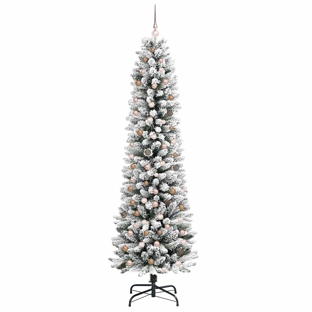 Künstlicher Weihnachtsbaum mit 300 LEDs mit Ständer Weiß 240 cm