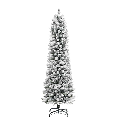 Künstlicher Weihnachtsbaum mit 300 LEDs mit Ständer Weiß 240 cm