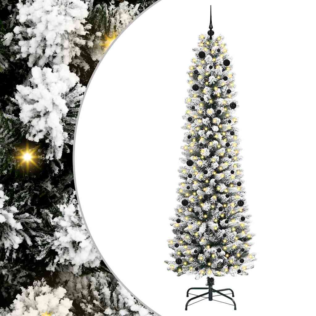 Künstlicher Weihnachtsbaum mit 300 LEDs Grün und Weiß 240 cm