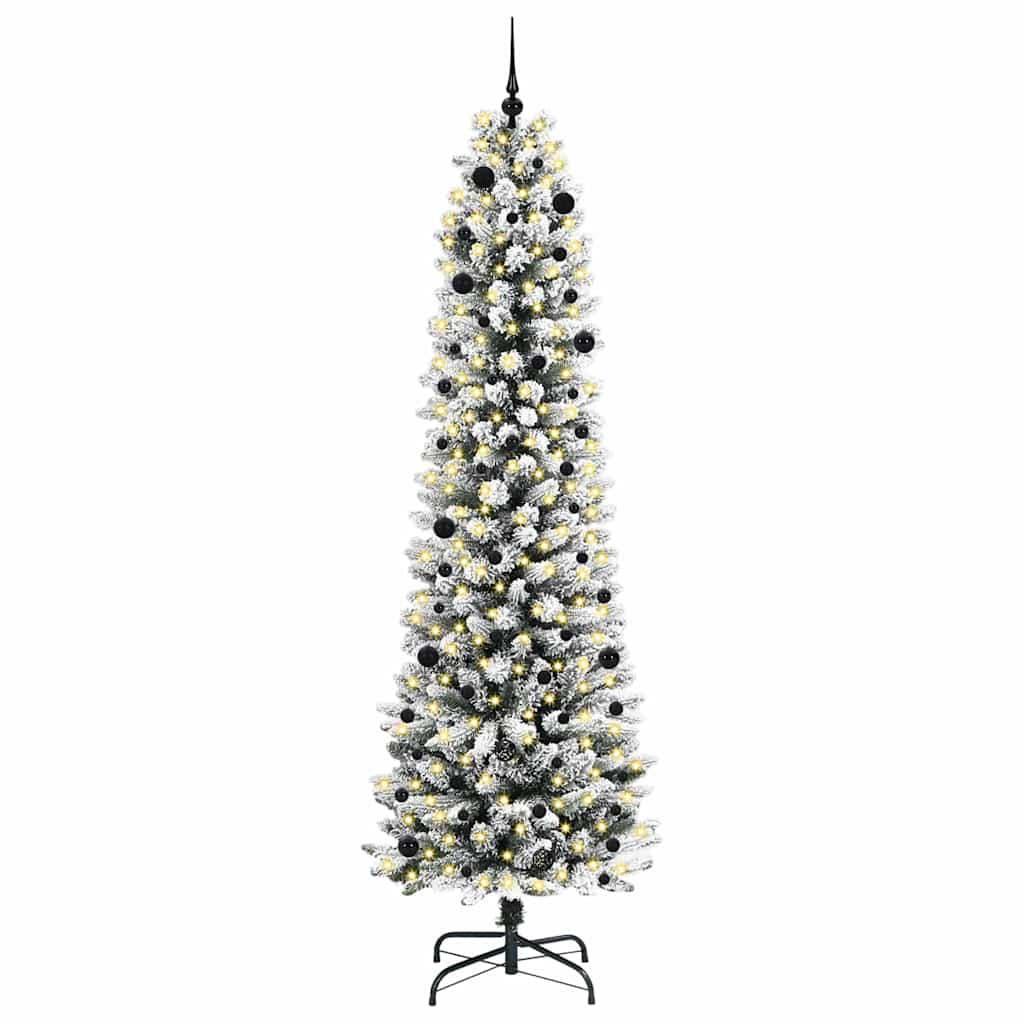 Künstlicher Weihnachtsbaum mit 300 LEDs Grün und Weiß 240 cm