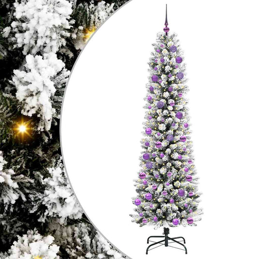 Künstlicher Weihnachtsbaum mit 300 LEDs Grün und Weiß 240 cm
