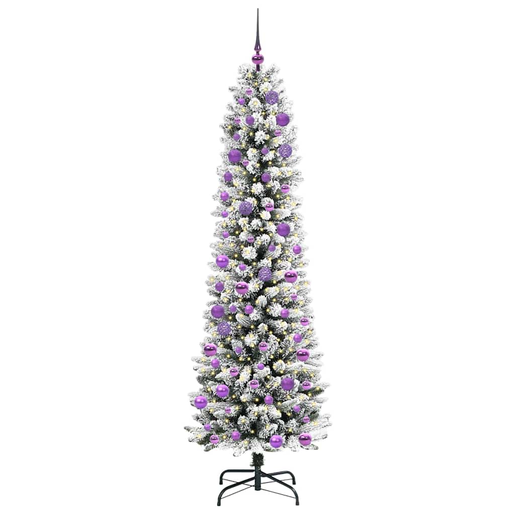 Künstlicher Weihnachtsbaum mit 300 LEDs Grün und Weiß 240 cm