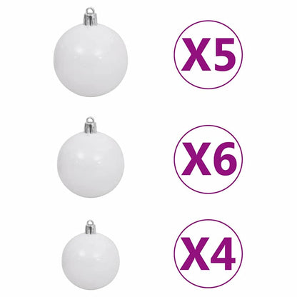 Künstlicher beleuchteter Weihnachtsbaum mit Kugel-Set 120 cm