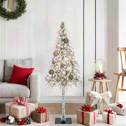 Weihnachtsbaum mit 150 LEDs Weiß 120 cm PE und Stahl