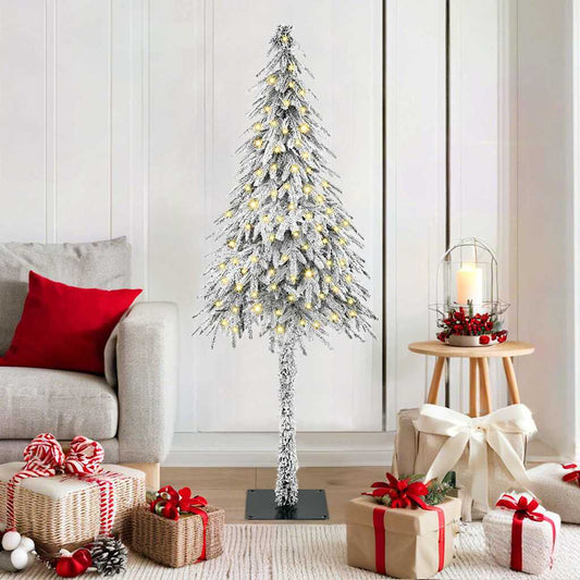 Weihnachtsbaum mit 150 LEDs Weiß 150 cm PE und Stahl