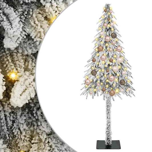 Weihnachtsbaum mit 150 LEDs Weiß 150 cm PE und Stahl