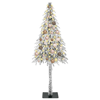 Weihnachtsbaum mit 150 LEDs Weiß 150 cm PE und Stahl