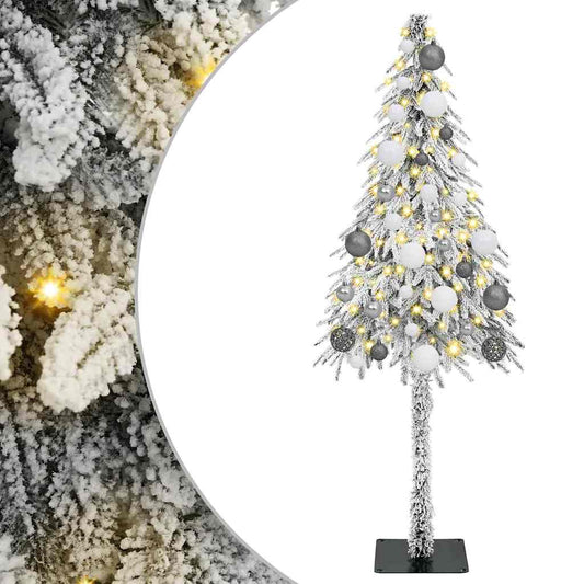 Weihnachtsbaum mit 150 LEDs Weiß 150 cm PE und Stahl