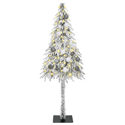 Weihnachtsbaum mit 150 LEDs Weiß 150 cm PE und Stahl