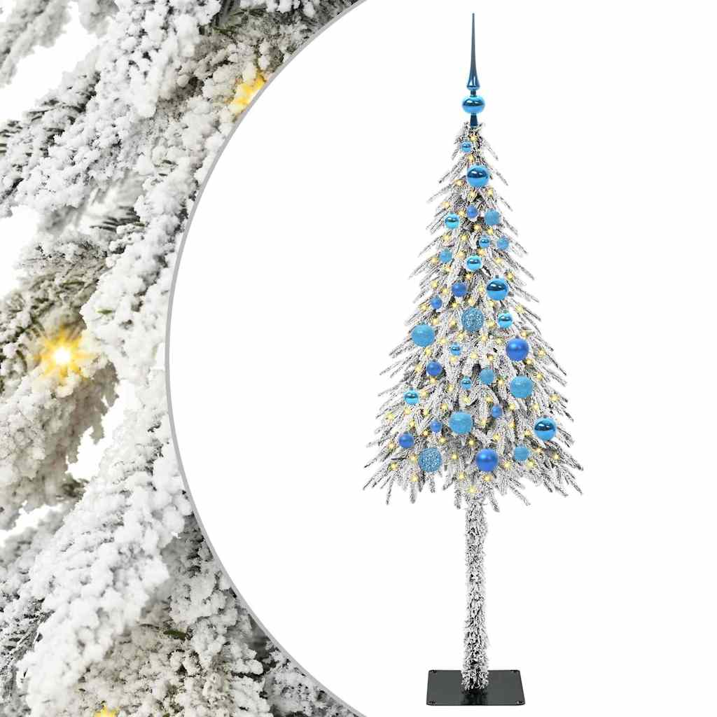 Weihnachtsbaum mit 150 LEDs Weiß 150 cm PE und Stahl