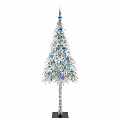 Weihnachtsbaum mit 150 LEDs Weiß 150 cm PE und Stahl
