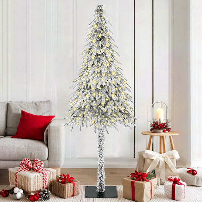 Weihnachtsbaum mit 300 LEDs Weiß 180 cm PE und Stahl
