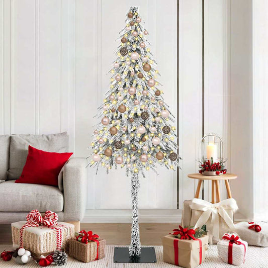 Weihnachtsbaum mit 300 LEDs Weiß 180 cm PE und Stahl