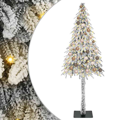 Weihnachtsbaum mit 300 LEDs Weiß 180 cm PE und Stahl