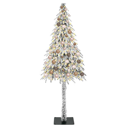 Weihnachtsbaum mit 300 LEDs Weiß 180 cm PE und Stahl