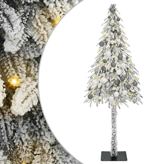 Weihnachtsbaum mit 300 LEDs Weiß 180 cm PE und Stahl