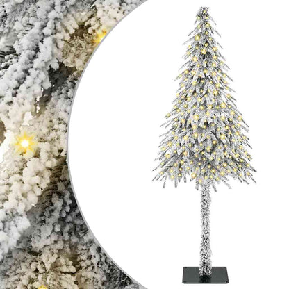 Weihnachtsbaum mit 300 LEDs Weiß 210 cm PE und Stahl