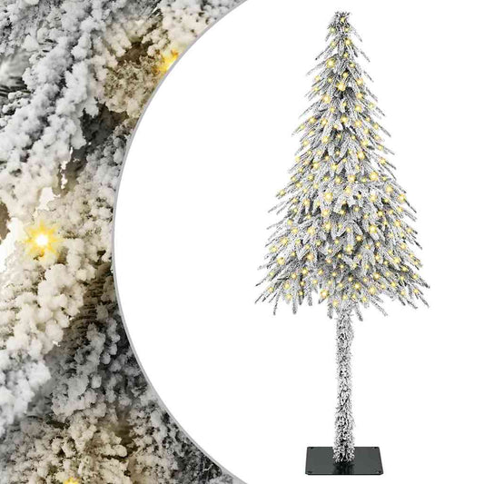 Weihnachtsbaum mit 300 LEDs Weiß 210 cm PE und Stahl