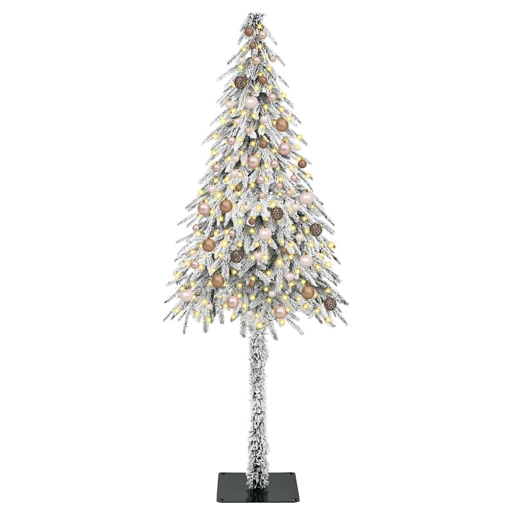 Weihnachtsbaum mit 300 LEDs Weiß 210 cm PE und Stahl