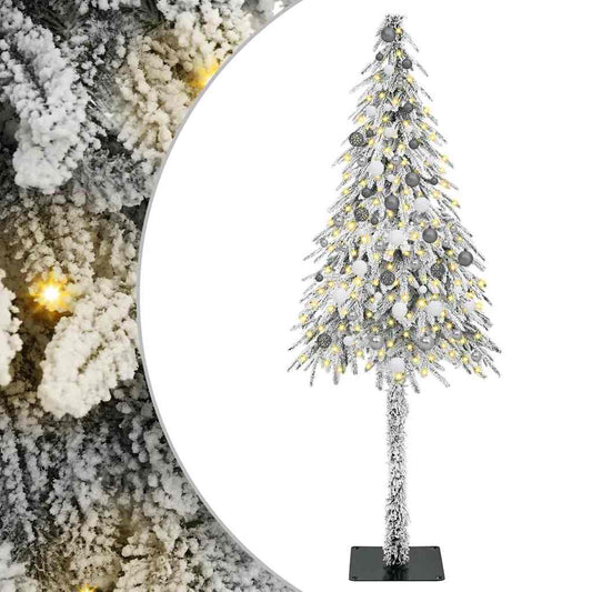 Weihnachtsbaum mit 300 LEDs Weiß 210 cm PE und Stahl