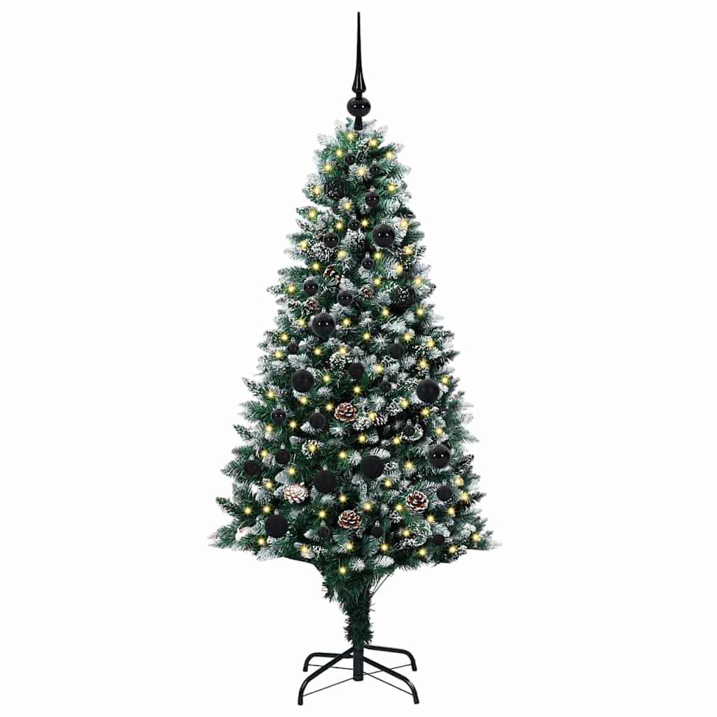 Künstlicher Weihnachtsbaum mit 150 LEDs mit Ständer Grün 150 cm