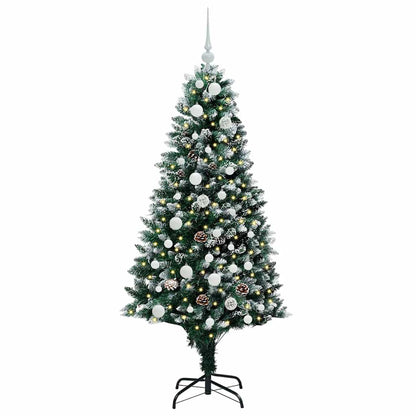 Künstlicher Weihnachtsbaum mit 150 LEDs mit Ständer Grün 150 cm