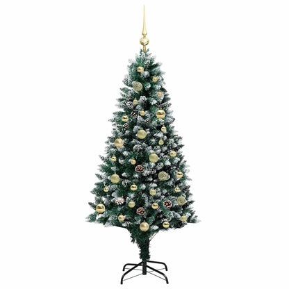Künstlicher Weihnachtsbaum mit 150 LEDs mit Ständer Grün 150 cm