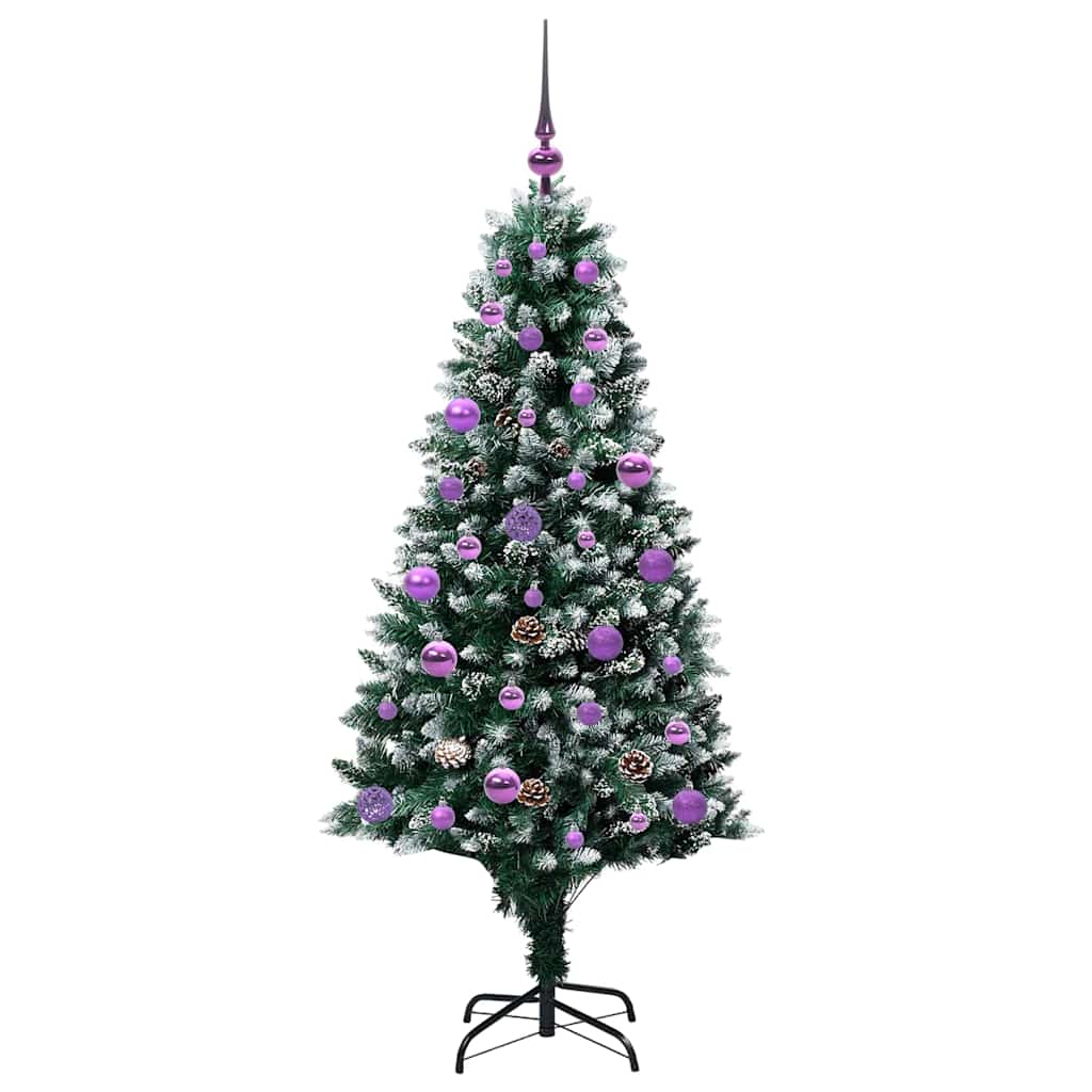 Künstlicher Weihnachtsbaum mit 150 LEDs mit Ständer Grün 150 cm