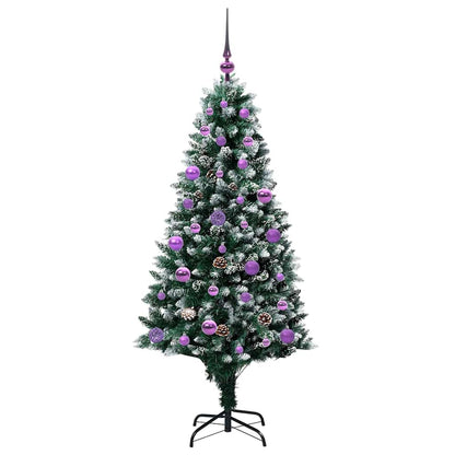 Künstlicher Weihnachtsbaum mit 150 LEDs mit Ständer Grün 150 cm
