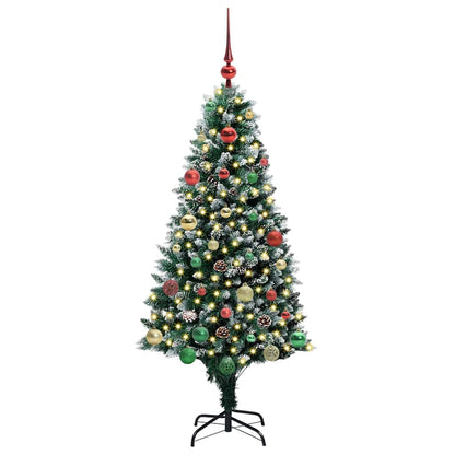 Künstlicher Weihnachtsbaum mit 150 LEDs mit Ständer Grün 150 cm