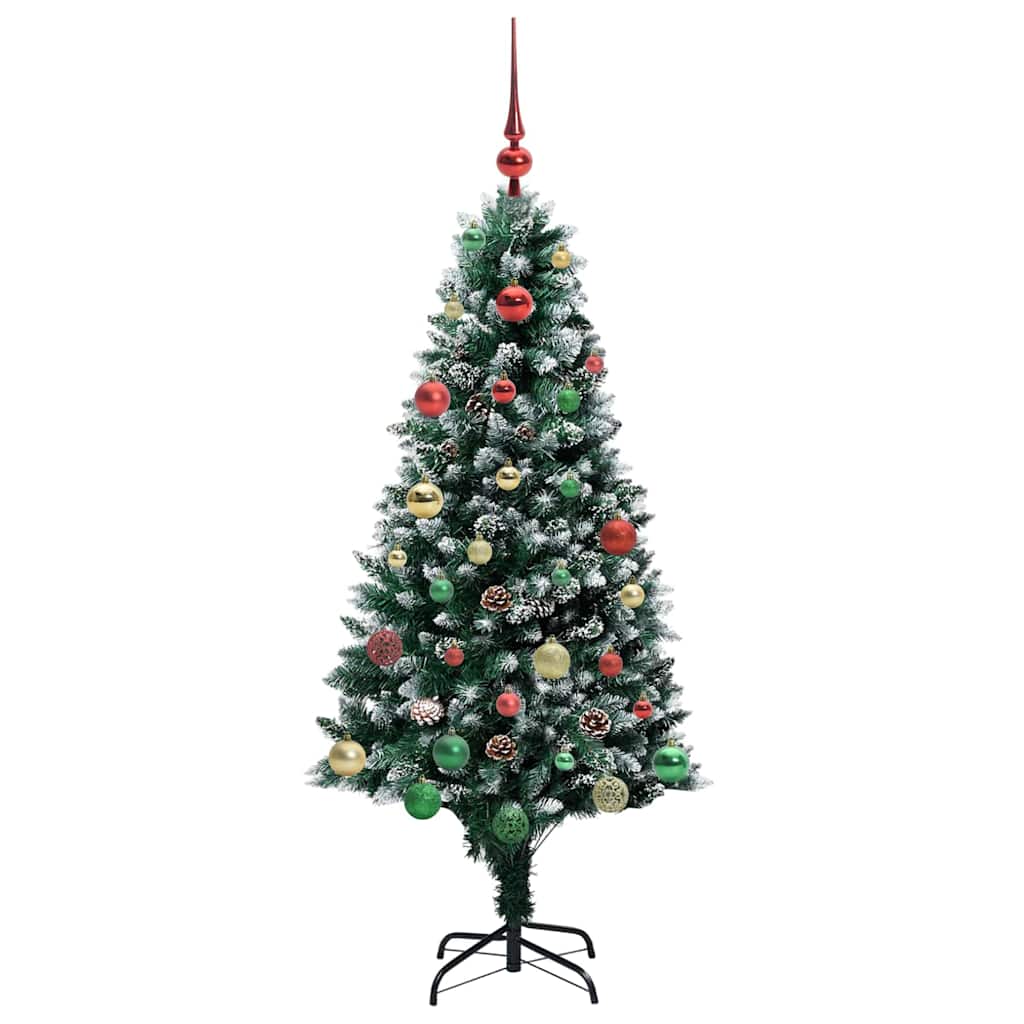 Künstlicher Weihnachtsbaum mit 150 LEDs mit Ständer Grün 150 cm