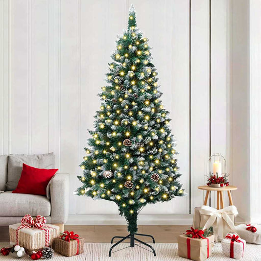 Künstlicher Weihnachtsbaum mit 300 LEDs mit Ständer Grün 180 cm