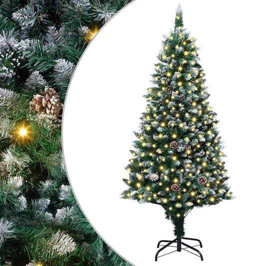 Künstlicher Weihnachtsbaum mit 300 LEDs mit Ständer Grün 180 cm