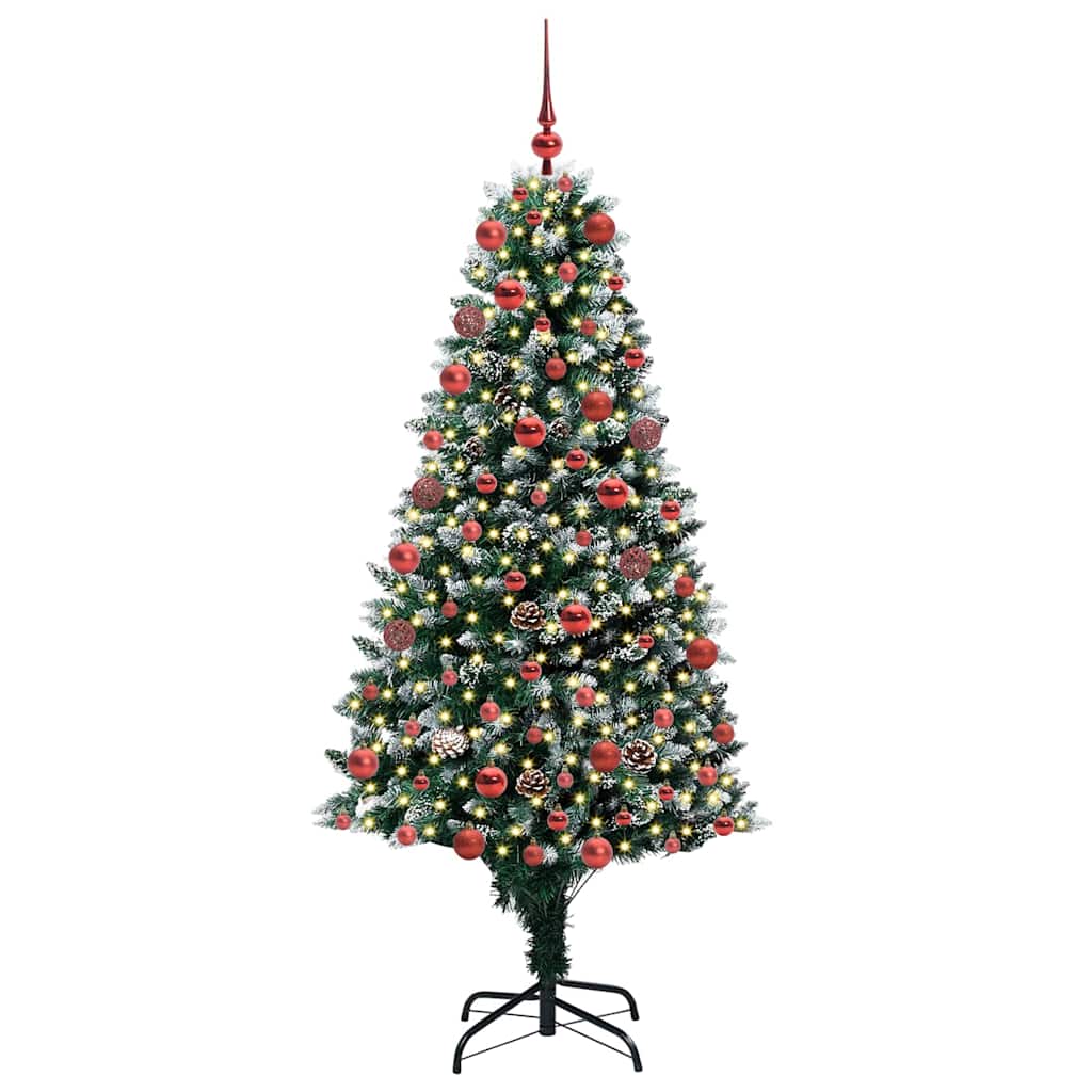 Künstlicher Weihnachtsbaum mit 300 LEDs mit Ständer Grün 180 cm