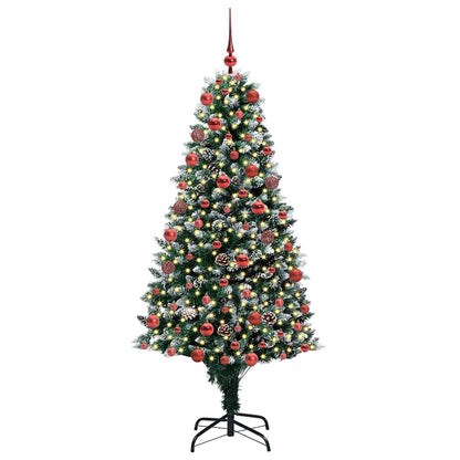 Künstlicher Weihnachtsbaum mit 300 LEDs mit Ständer Grün 180 cm