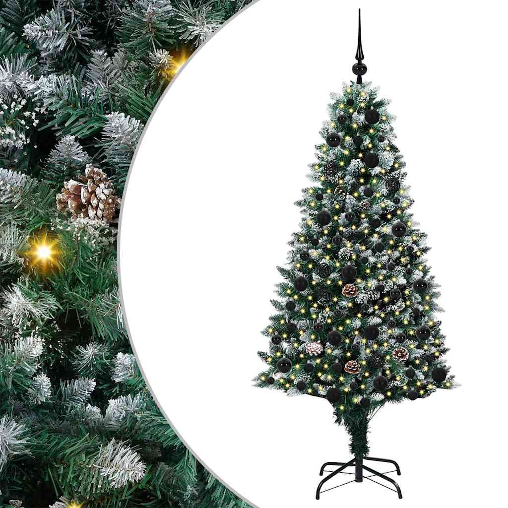 Künstlicher Weihnachtsbaum mit 300 LEDs mit Ständer Grün 180 cm