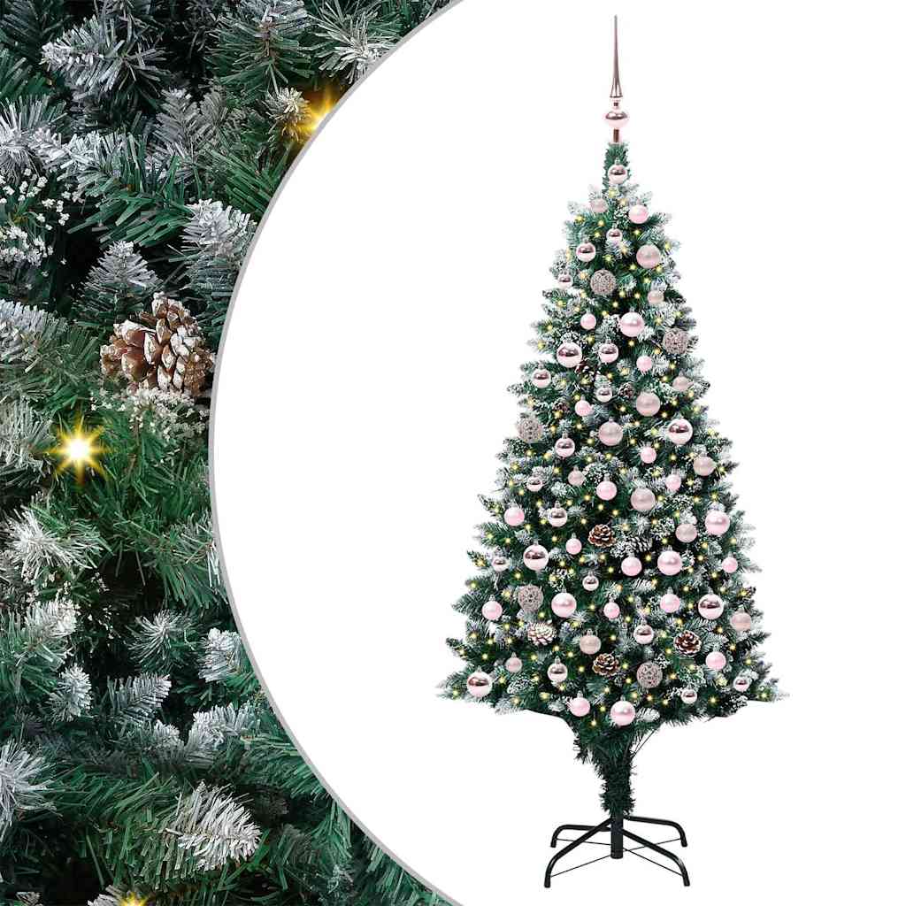 Künstlicher Weihnachtsbaum mit 300 LEDs mit Ständer Grün 180 cm