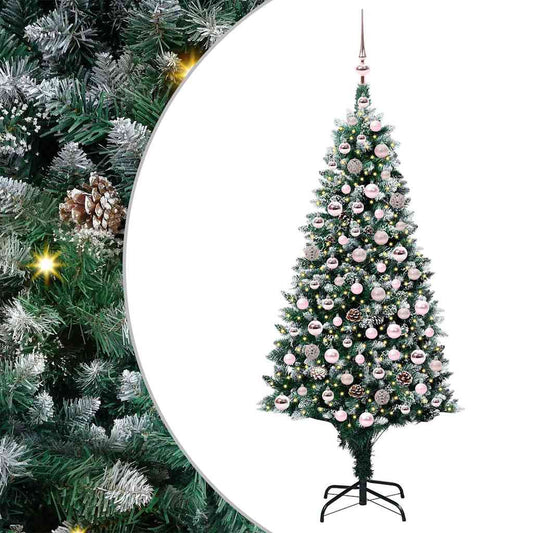 Künstlicher Weihnachtsbaum mit 300 LEDs mit Ständer Grün 180 cm