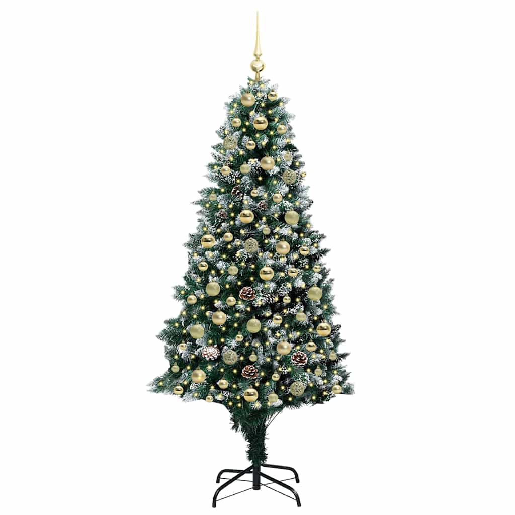 Künstlicher Weihnachtsbaum mit 300 LEDs mit Ständer Grün 180 cm