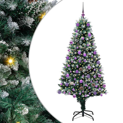 Künstlicher Weihnachtsbaum mit 300 LEDs mit Ständer Grün 180 cm