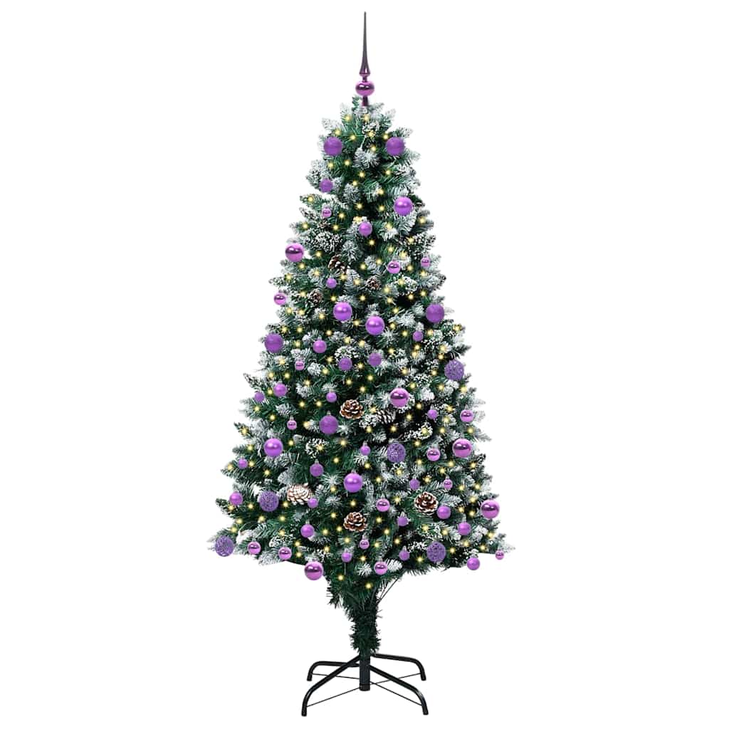 Künstlicher Weihnachtsbaum mit 300 LEDs mit Ständer Grün 180 cm