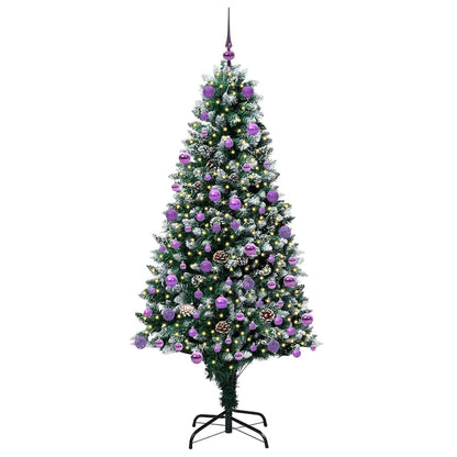 Künstlicher Weihnachtsbaum mit 300 LEDs mit Ständer Grün 180 cm