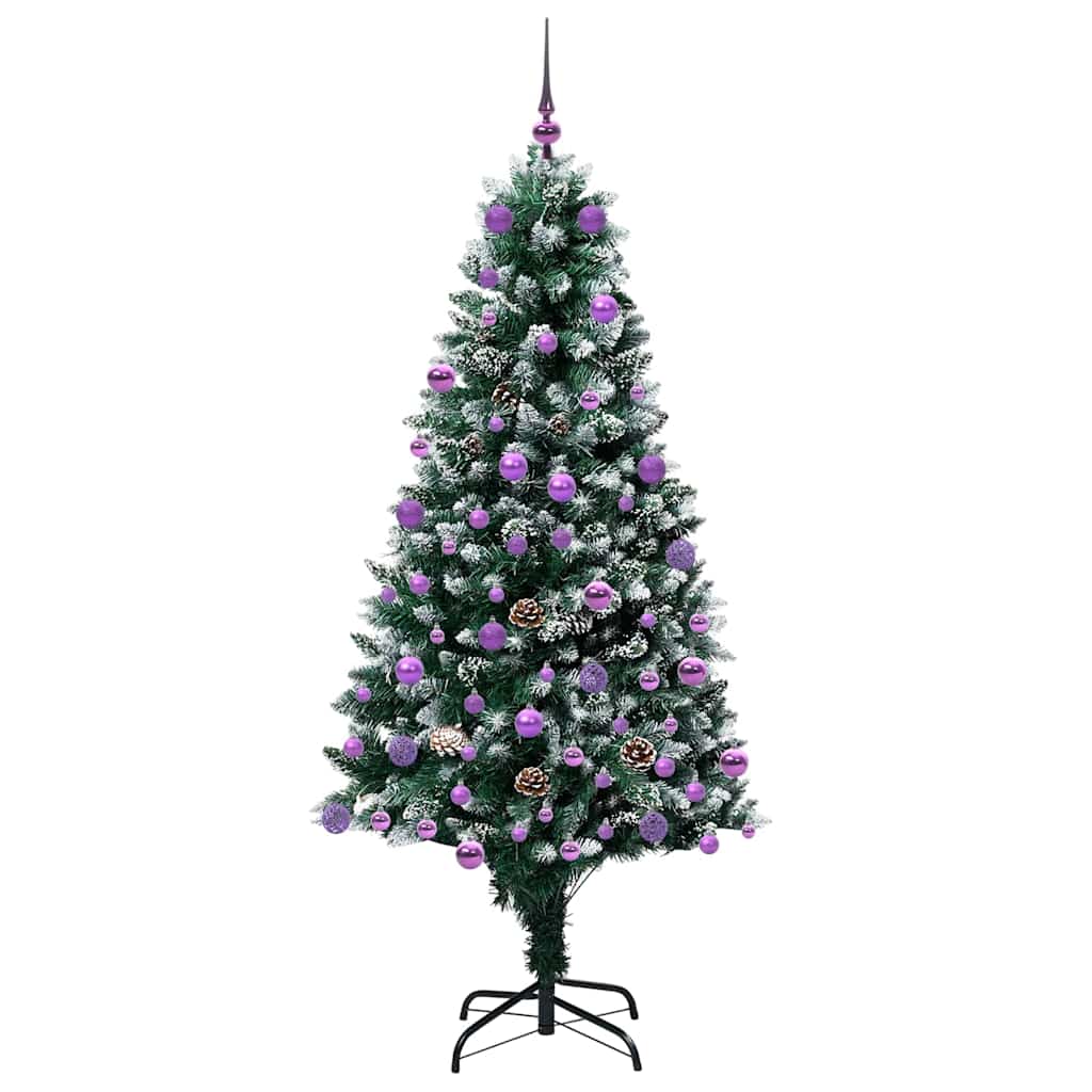 Künstlicher Weihnachtsbaum mit 300 LEDs mit Ständer Grün 180 cm