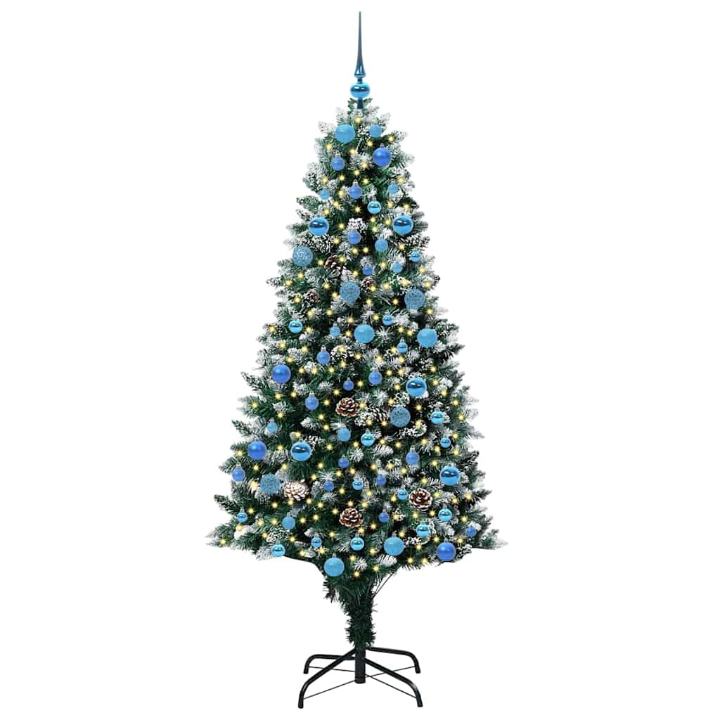 Künstlicher Weihnachtsbaum mit 300 LEDs mit Ständer Grün 180 cm