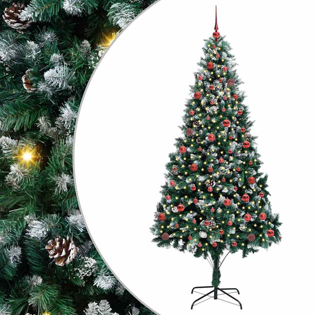 Künstlicher Weihnachtsbaum mit 300 LEDs mit Ständer Grün 210 cm