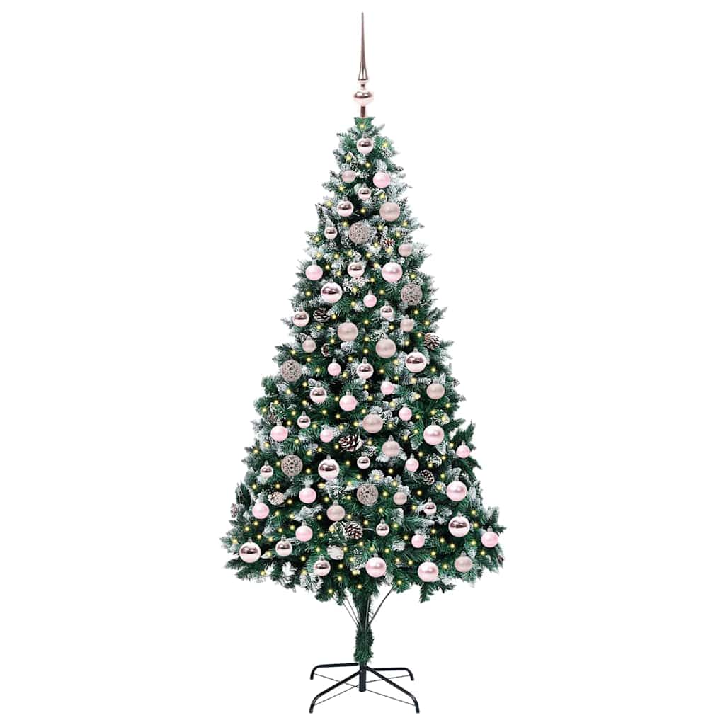 Künstlicher Weihnachtsbaum mit 300 LEDs mit Ständer Grün 210 cm