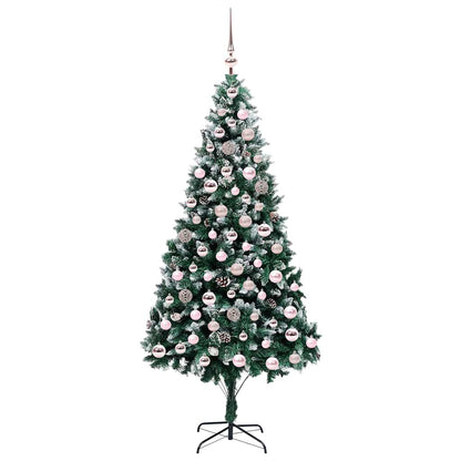 Künstlicher Weihnachtsbaum mit 300 LEDs mit Ständer Grün 210 cm