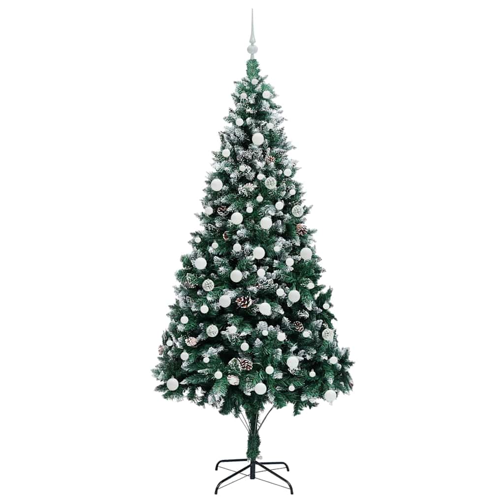 Künstlicher Weihnachtsbaum mit 300 LEDs mit Ständer Grün 210 cm