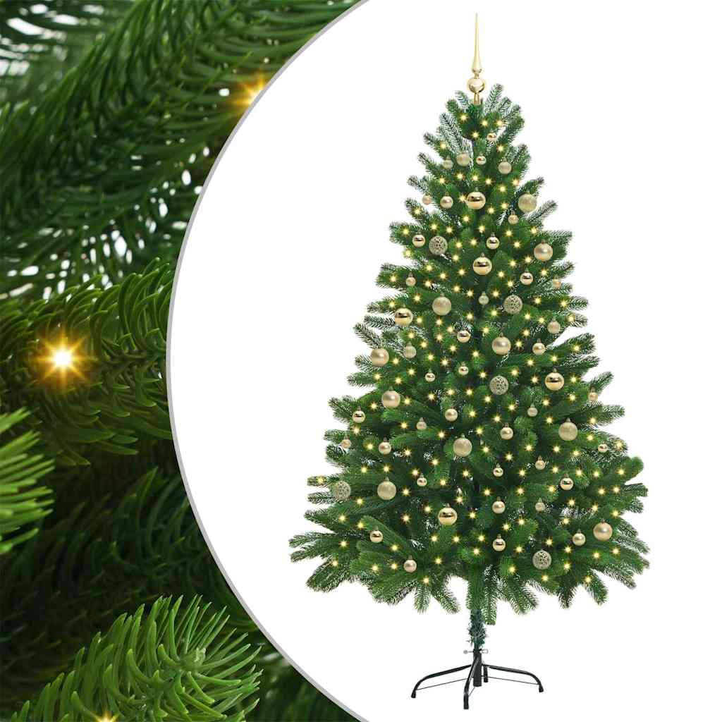 Künstlicher Weihnachtsbaum mit 300 LEDs mit Ständer Grün 210 cm